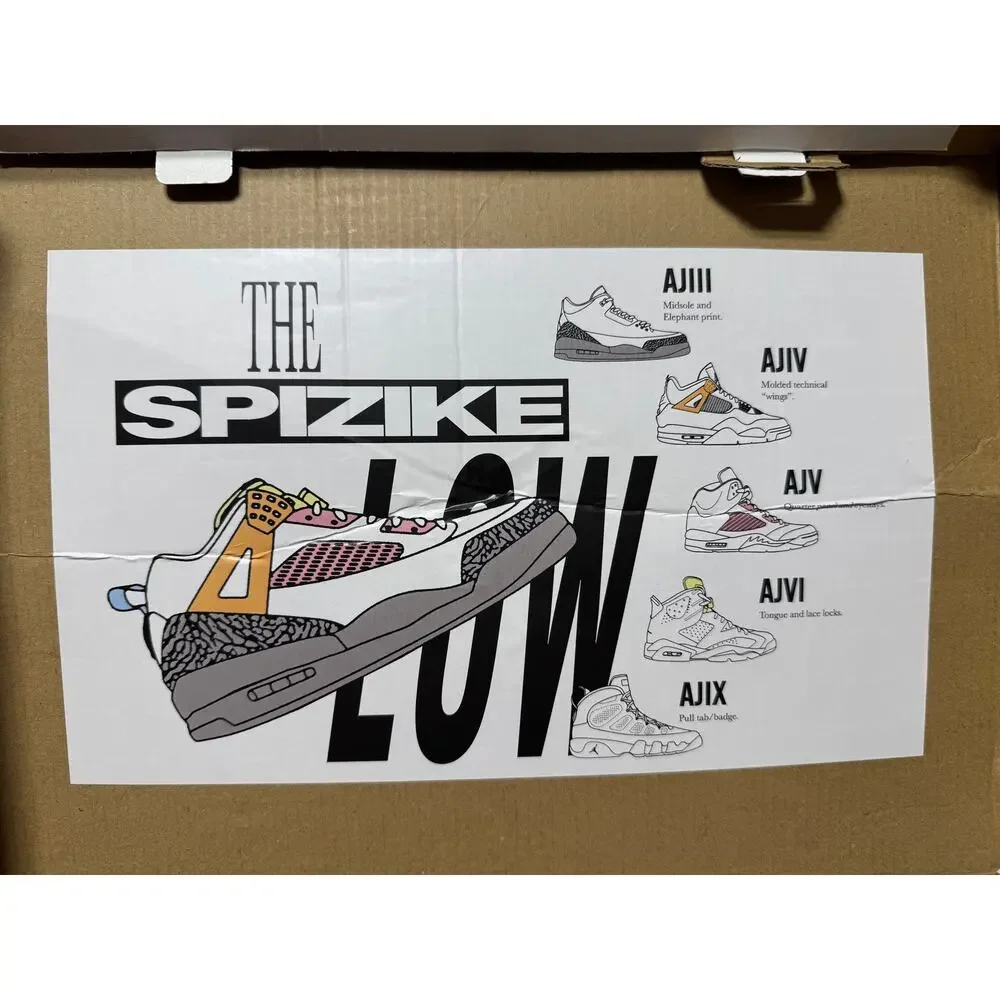 Nike Air Jordan Spizike Low GS Bordeaux Hyper Royal Sail Kids size 6.5Y NIB - Picture 11 of 11